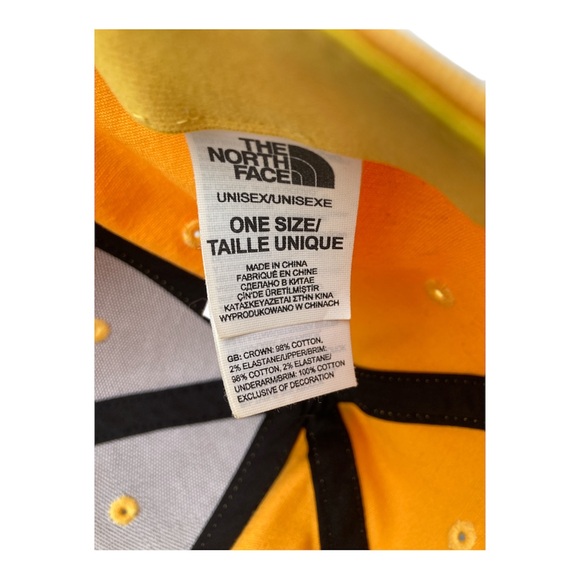 The North Face Classic Yellow Cotton Cap OSFM EUC - Picture 6 of 7